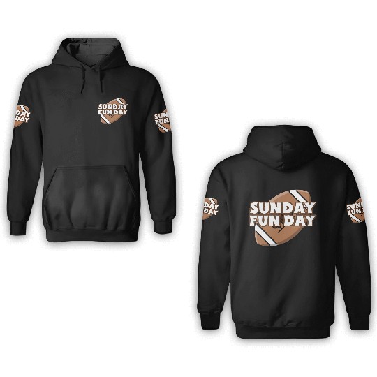 Sunday Fun Day Football 3D Hoodies