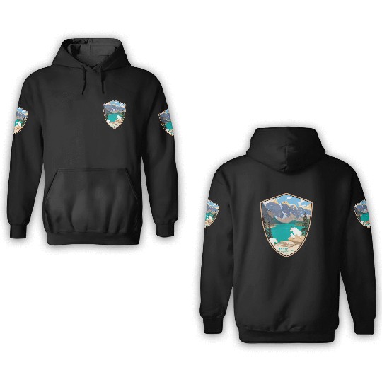Banff national park 3D Hoodies