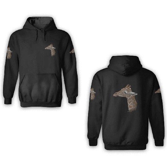 Giraffe African Wildlife Nature Outdoors 3D Hoodies