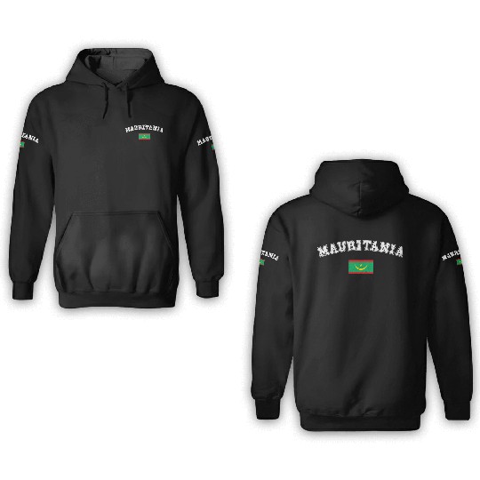 Mauritania Flag Sport Competition Pride Vacation 3D Hoodies