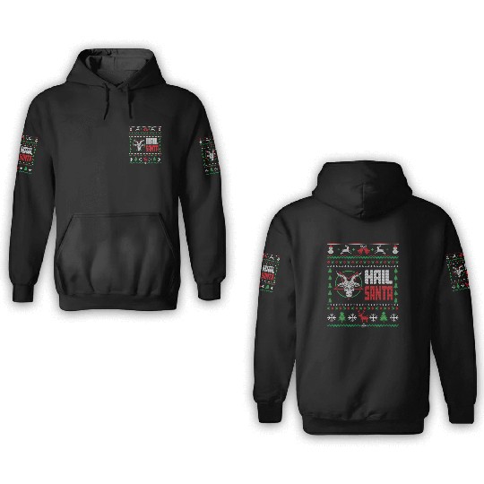 Hail Santa Ugly 3D Hoodies