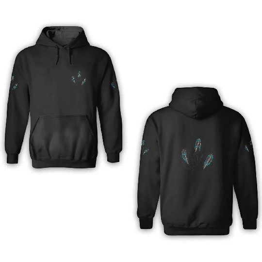 Native American Turquoise Corn Tribal Pattern 3D Hoodies