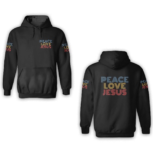 Peace Love Jesus Cool Christian Rock Music Festiva 3D Hoodies