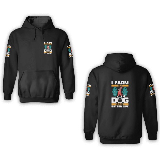 Farming Farmer Dog 3D Hoodies