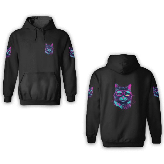 Cool Cat 3D Hoodies