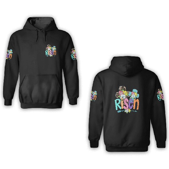 Happy Easter For Christian Mom He Is Risen Leopard 3D Hoodies