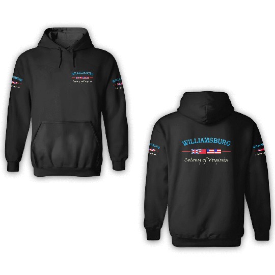 Williamsburg Virginia Tourist And History 3D Hoodies