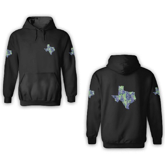 Tx Bluebonnet Texas Native Bluebonnets 3D Hoodies