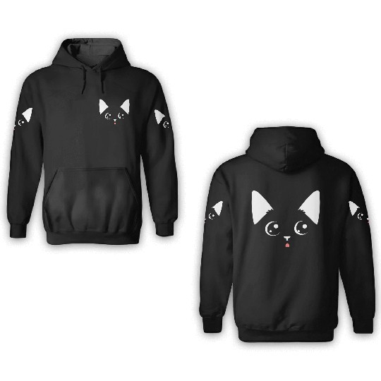 Sweet Kitten Face Cat Mom Cat Dad 3D Hoodies
