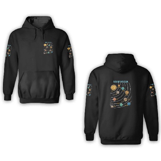 Our Solar System Science Education 3D Hoodies