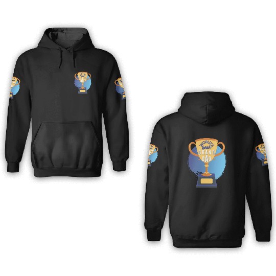 World s Best Grandad Trophy 3D Hoodies