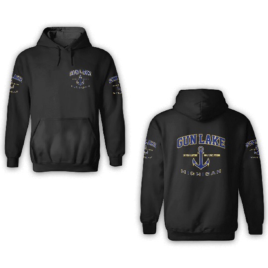 Gun Lake Mi For 3D Hoodies