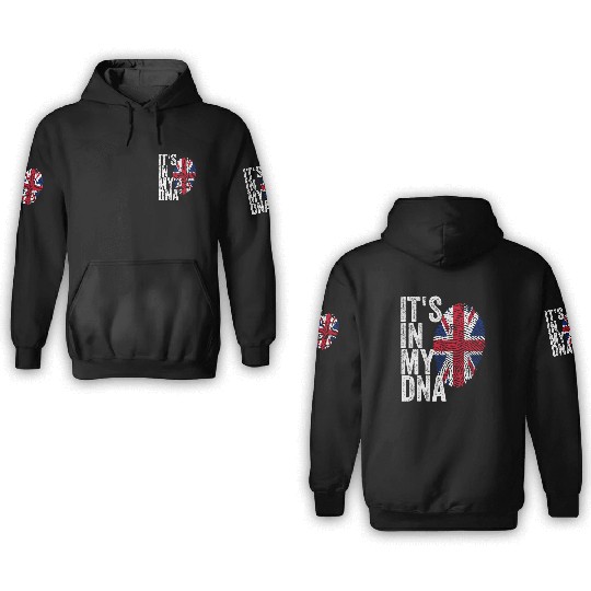 It'S In My Dna Uk Union Jack England Flag Eu 3D Hoodies