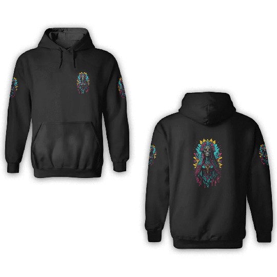 Santa Muerte de Guadalupe 3D Hoodies