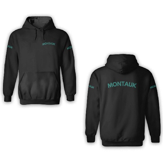 Montauk New York Vintage College Style (Green) 3D Hoodies