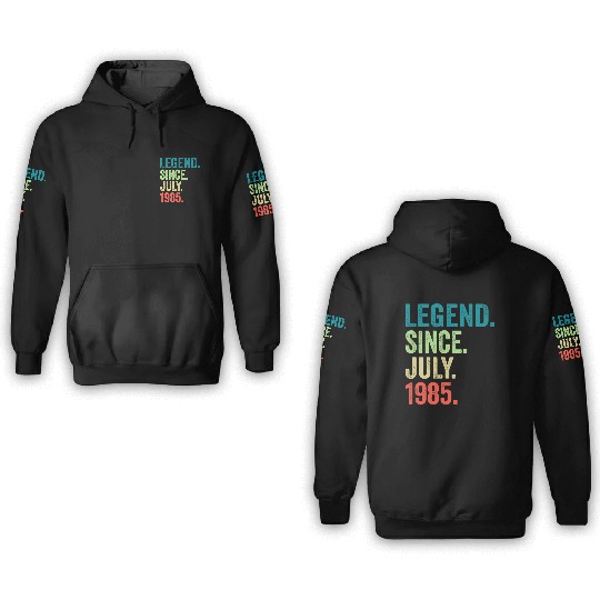 38 Legend Since July 1985 38Th 3D Hoodies