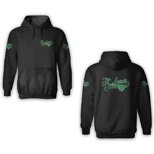 St Louis Shamrock St Patrick'S Day Saint Paddy'S 3D Hoodies