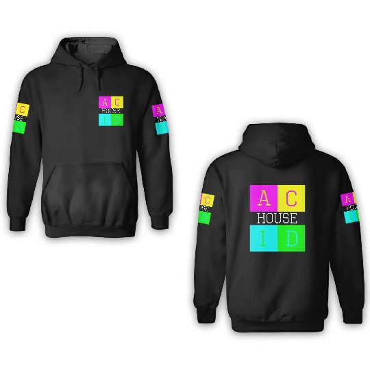 Acid house 3D Hoodies