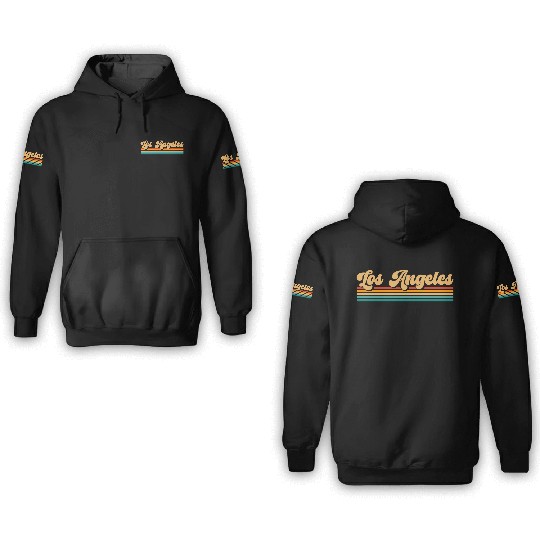 Retro Los Angeles 3D Hoodies