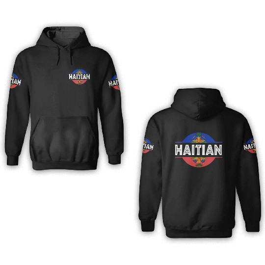 Haitian Flag Haiti Coat Of Arm Ayiti Day Pride 3D Hoodies