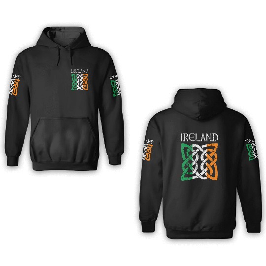 St Patric Day Celtic Knot Ireland 3D Hoodies