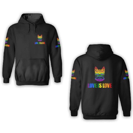 love Is Love Gay Pride 3D Hoodies