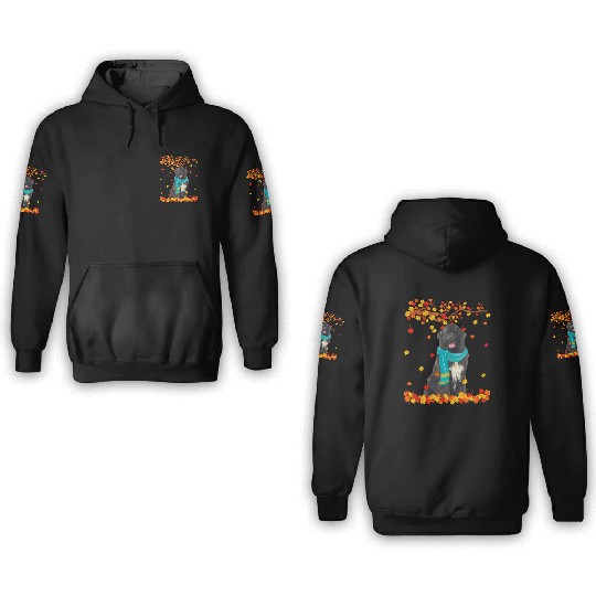 Fun Newfoundland Thanksgiving Autumn Dog Lover 3D Hoodies