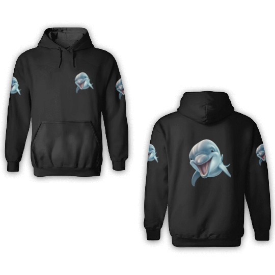 Sunny Delphinia: Joyful Dolphin's Paradise 3D Hoodies