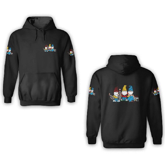 Gangstas Move Silence Gnomes 3D Hoodies
