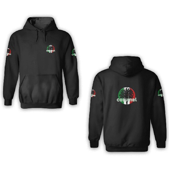 Cozumel Mexico Flag Native Palm Tree Mexican 3D Hoodies