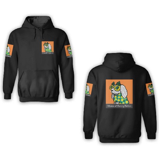 Citizens of Bunny Nation NFT #90 Artwork 3D Hoodies