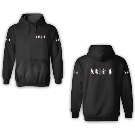 Penguin I Just Really Gotta Be 3D Hoodies
