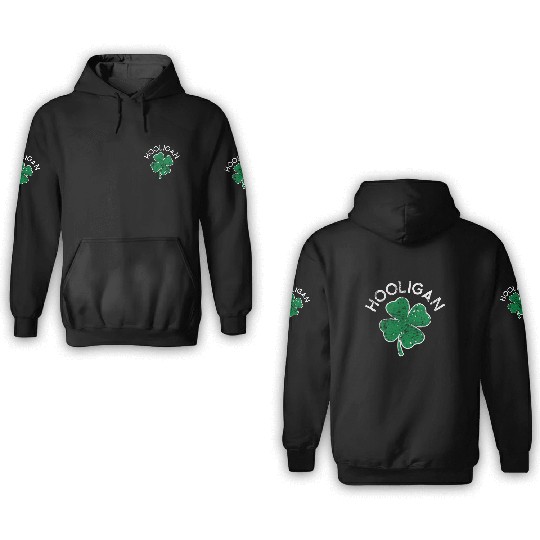 Hooligan Squad Lucky C St Patrick'S Day Distress 3D Hoodies