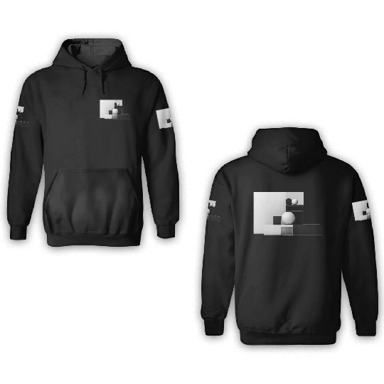 Abstract Circles and Square 3D Hoodies