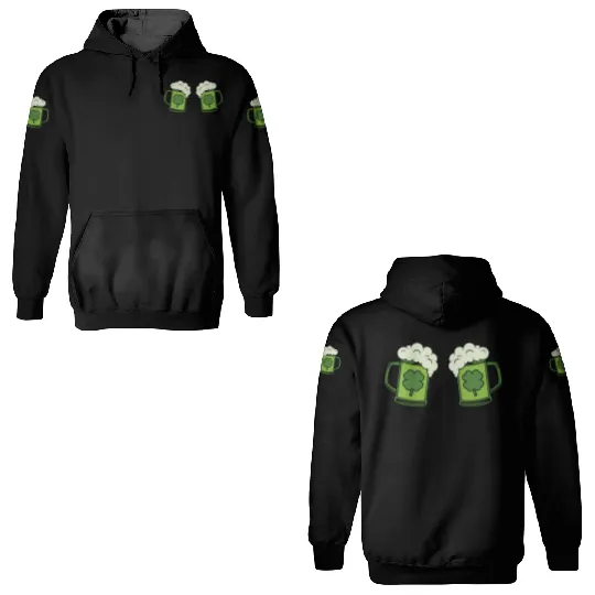 Drinking Green Beer Boobs Shamrock Irish Patric 3D Hoodies