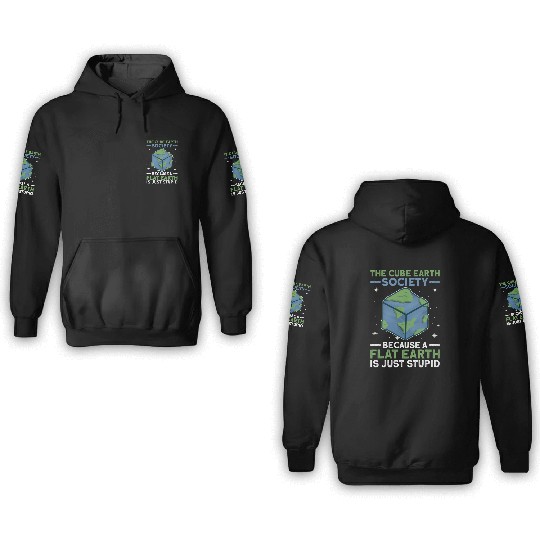 The Cube Earth Society Earth Planet Space Lover 3D Hoodies