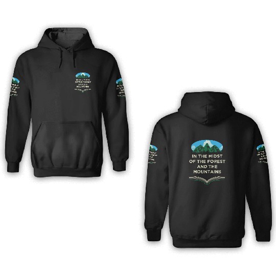 Forest and Mountains Camping Hiking Camper Hiker W 3D Hoodies