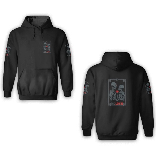 Tarot Card Astrology eleton ull Horror 3D Hoodies