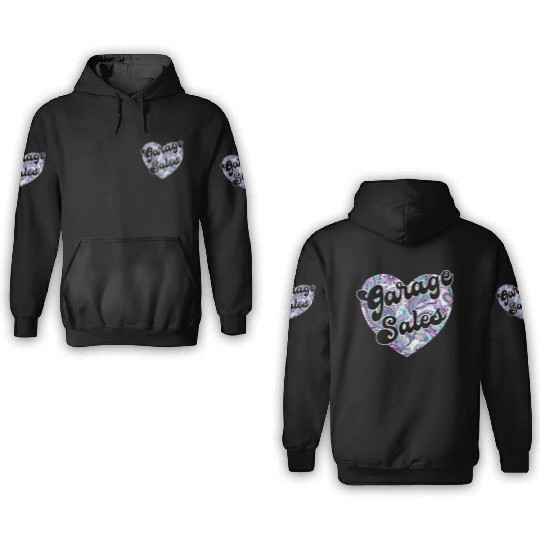 Garage Sales paisley heart 3D Hoodies