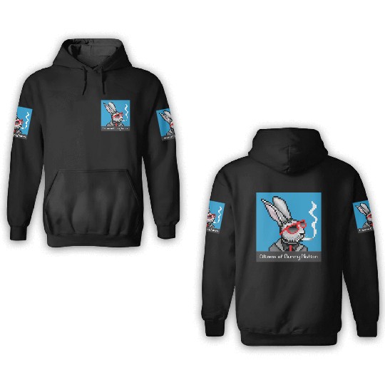 Citizens of Bunny Nation NFT #14 Artwork 3D Hoodies