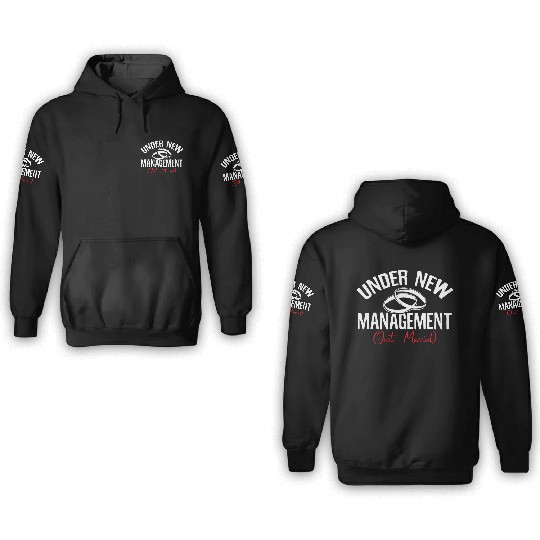 Under Newagement Just Married Groom Bride Wedding 3D Hoodies