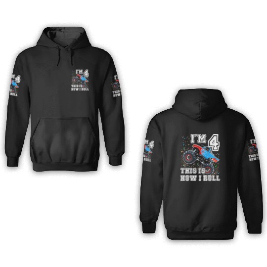 Monster Trucks 4Th Party 4 3D Hoodies