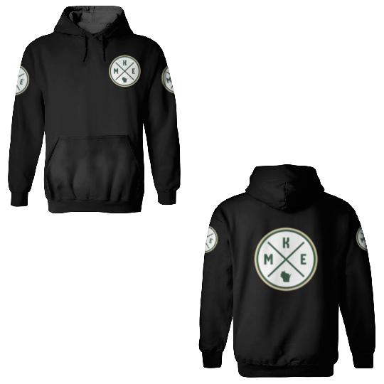 Milwaukee Circle Patch Green 3D Hoodies
