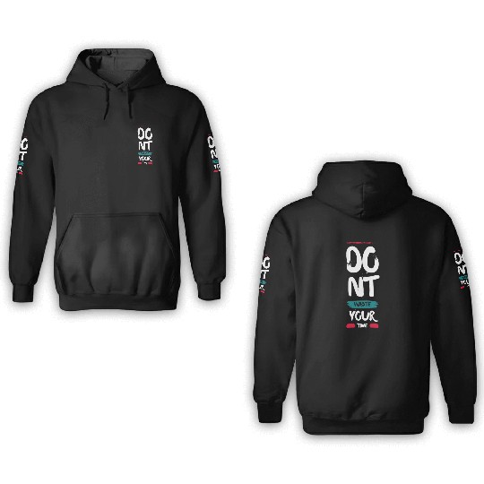 Black Colorful Dubai The Leading City in the World 3D Hoodies