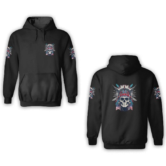 American Skull 4th of July 3D Hoodies