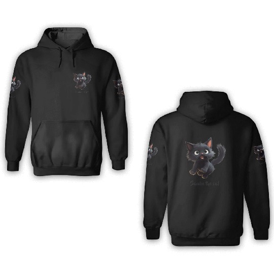 Black Sambo Cat 3D Hoodies