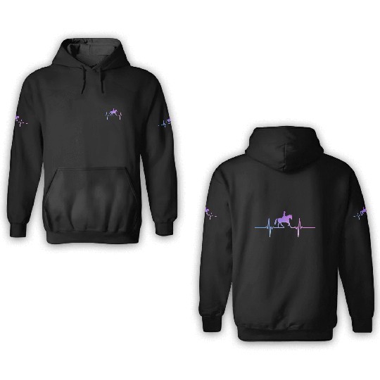 horse racing 3D Hoodies