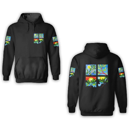 Laughing Olive Branch - Sustainable Harmony 3D Hoodies
