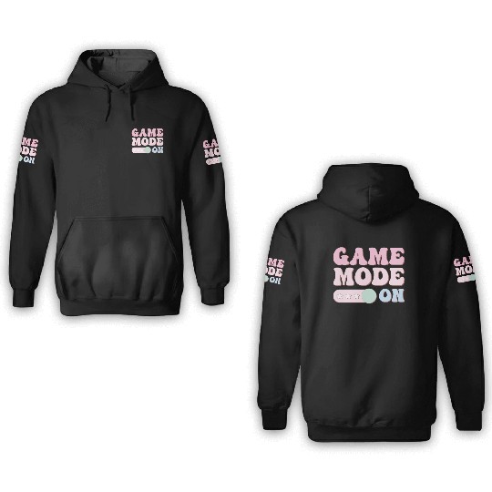 Game Mode On, Happy Game Day 3D Hoodies