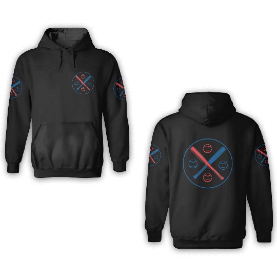 Baseball bat with ball design 2023 3D Hoodies